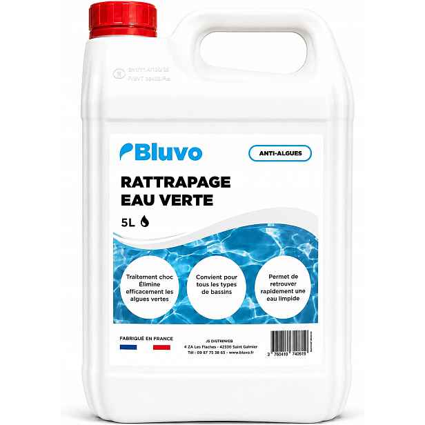 Bluvo Rattrapage Eau Verte 5L – přípravek na zelenou vodu v bazénu