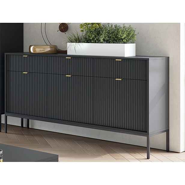 Široká komoda Nova, černá