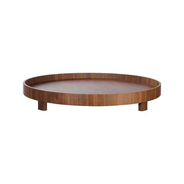 Dřevěný servírovací podnos průměr 40 cm WOOD DARK ASA Selection - hnědý