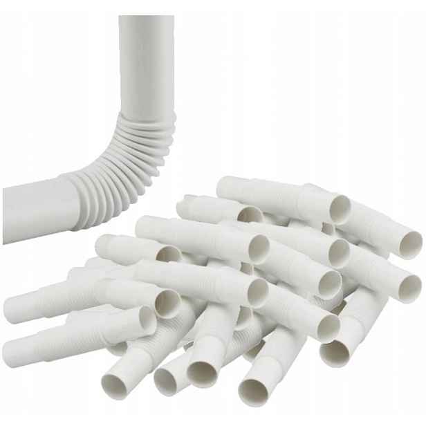 Elastická vroubkovaná spojka pro trubky 20 mm Bílá Set 100 ks Aks