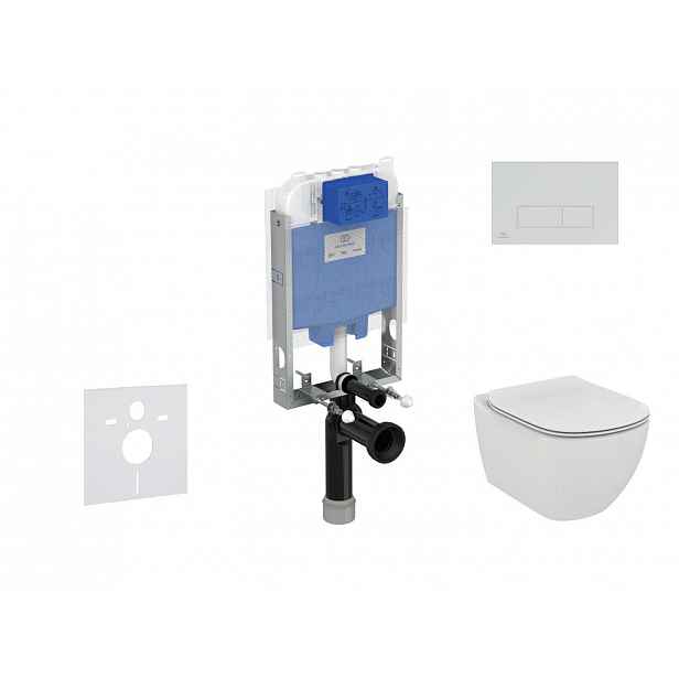 Ideal Standard ProSys - Set předstěnové instalace, klozetu a sedátka  Tesi, tlačítka Oleas M2, Rimless, SoftClose, chrom ProSys80M SP81
