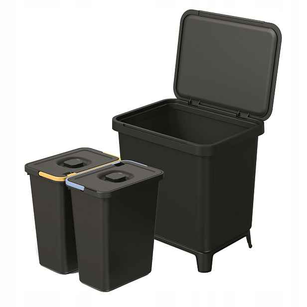 Odpadkový koš pro třídění Systema NKS30W2 černý recyklace