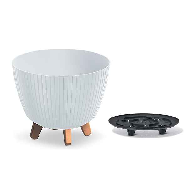 Prosperplast Plastový květináč LAMIAL bílý, varianta 23,2 cm