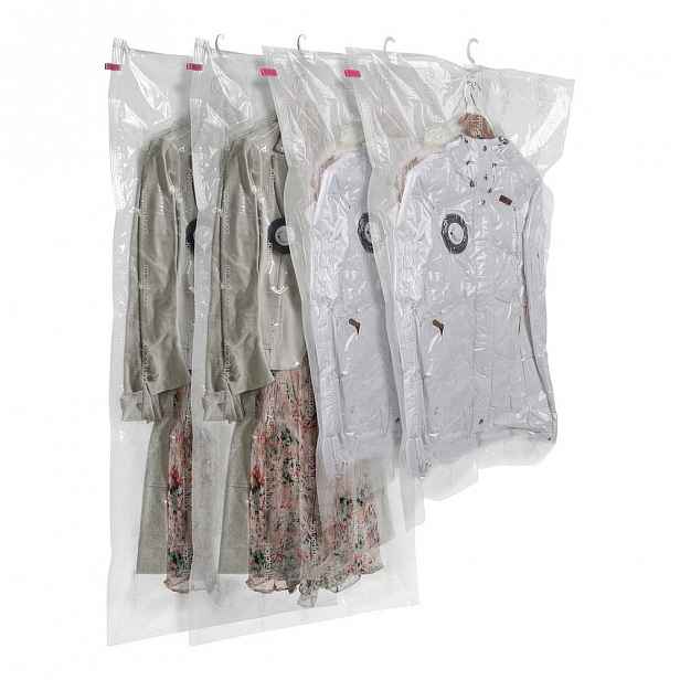 Sada 4 závěsných vakuových úložných obalů na oblečení Compactor Hanging Vacuum Bags, 105 x 70 cm