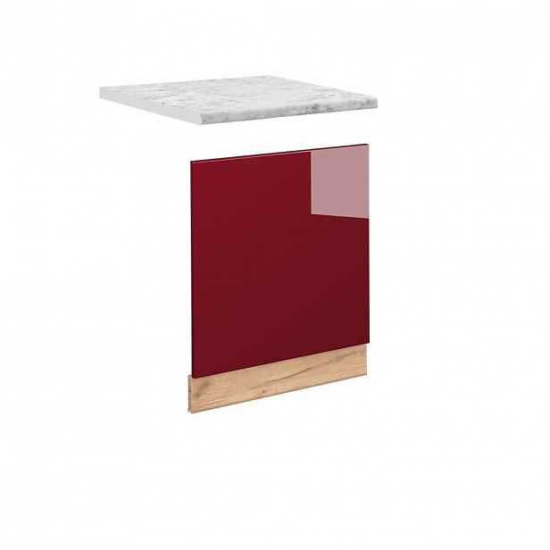 Vicco PŘEDNÍ PANEL Fame-Line Bordó červená vysoký lesk 60 cm , PD Mramor