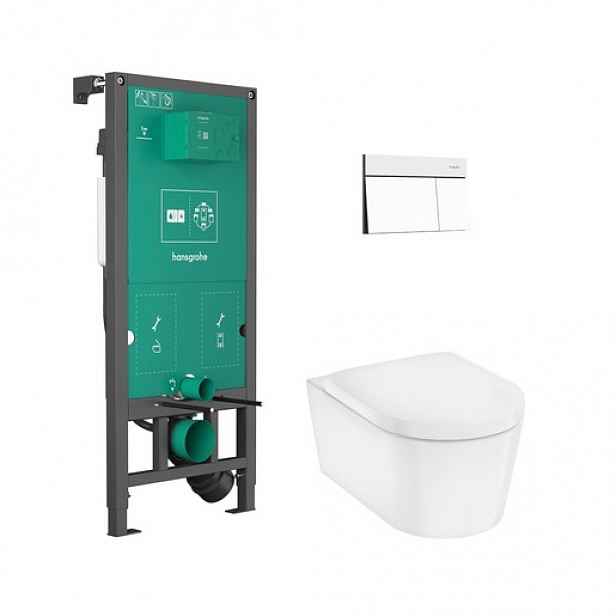 Závěsný WC set do lehkých stěn / předstěnová Hansgrohe 60303700