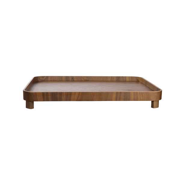 Dřevěný servírovací podnos průměr 45,5x36 cm WOOD DARK ASA Selection - hnědý