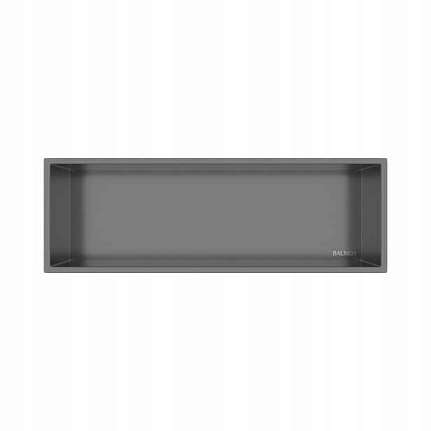 Koupelnová Polička 60x20x10cm Gun Metal Wall-box One Grafitová Balneo