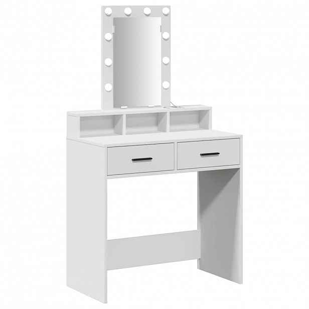 vidaXL Kosmetický stůl Bílá 79 x 41 x 140 cm Kompozitní dřevo