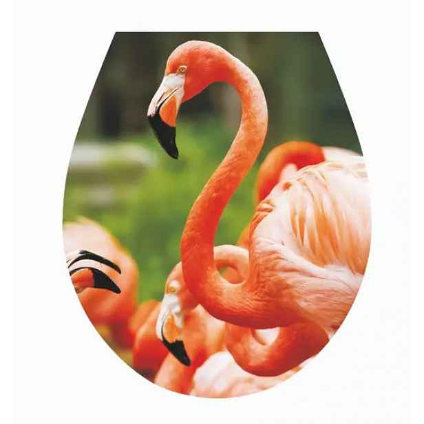 NÁLEPKA 3D TOALETNÉ SEDADLO FLAMINGOS