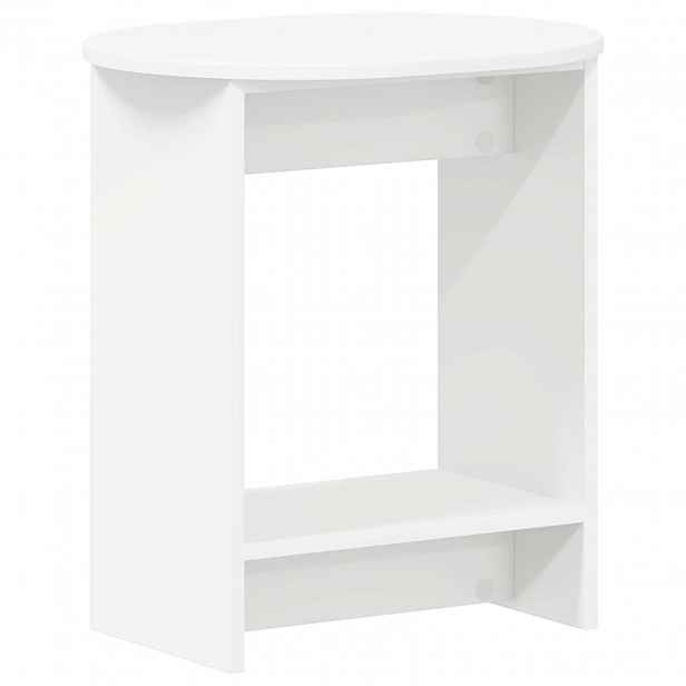 vidaXL Boční stůl Bílá 50 x 39,5 x 55 cm Kompozitní dřevo