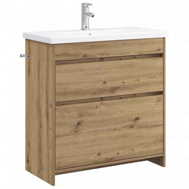 vidaXL Sada koupelnového nábytku Dub artisan 81 x 40 x 84,5 cm