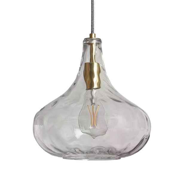 Závěsná lampa zlatá skleněná klasická lampa nad stůl ozdobný ostrov Abruzzo