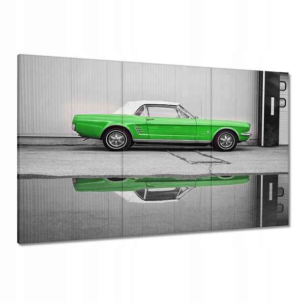 Obrazy 120x80 Zelený Ford Mustang Usa