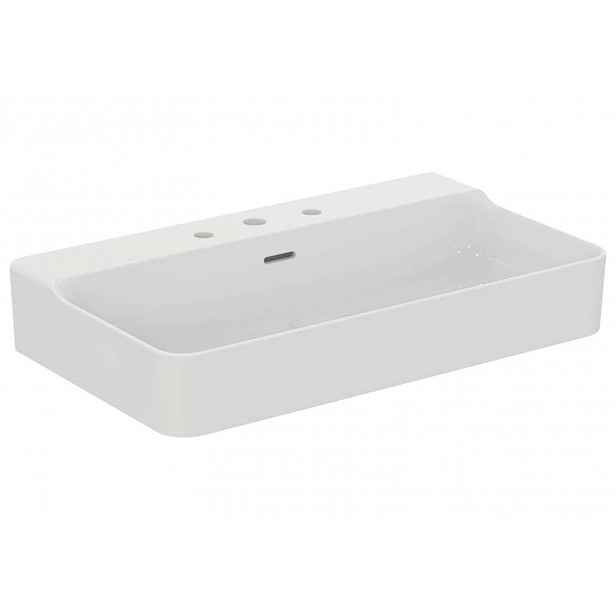 Ideal Standard Conca Ceram - Umyvadlo 80x45 cm, s přepadem, 3 otvory pro baterii, bílá T379301