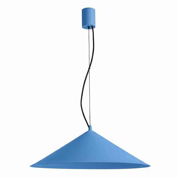 Světle modré kovové LED závěsné svítidlo ø 50 cm FINT – Thoro