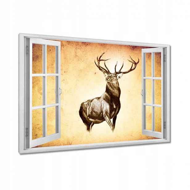 Obrazy 120x80 Jelen s rohy