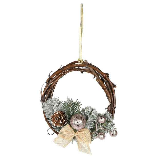 H&S Decoration Vánoční věnec Snowy 15 cm