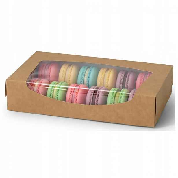 Krabičky papírové obaly cukrářské průhledné sushi 20x12x4 50 Ks