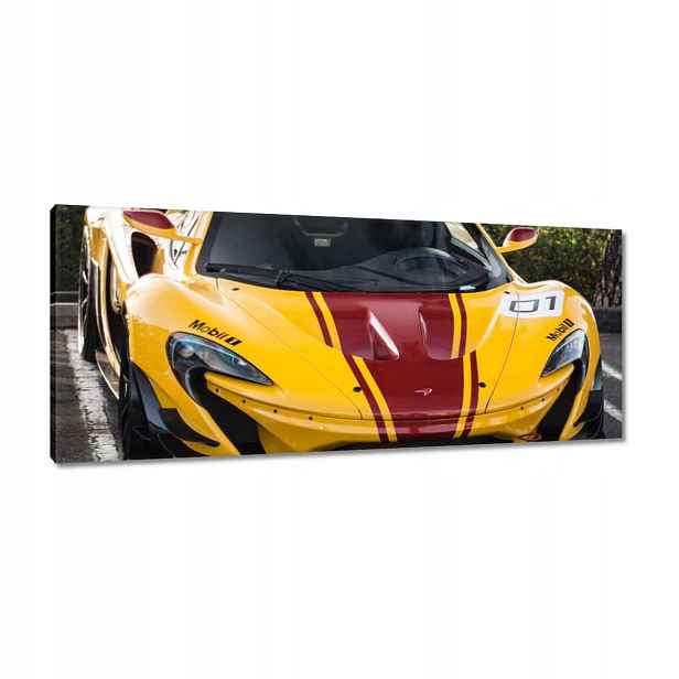 Obrazy 100x40 Žluté sportovní auto