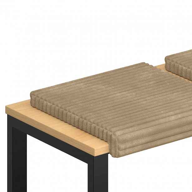 vidaXL Polštář na lavici 2 ks Hladký kord Taupe Hloubka 35 cm