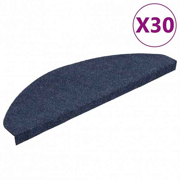vidaXL Samolepicí podložky na schody 30 ks Modrá 65x22,5x3,5 cm