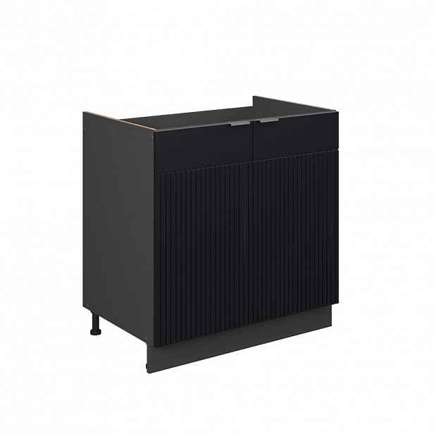 Vicco SKŘÍŇKA POD DŘEZ Fame-Line Černý pruhovaný 80 cm bez pracovní desky