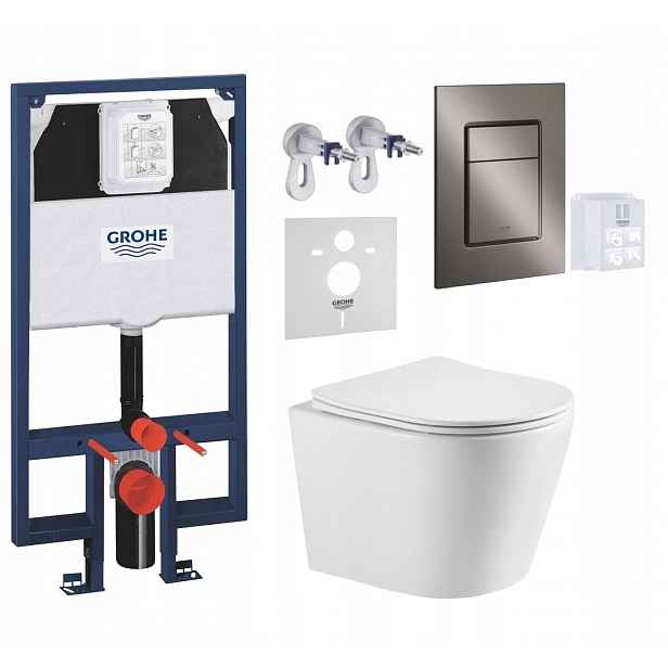 7v1 Sada Wc, Stelaz Grohe Slim Wc Mísa Imprese Tornado Tlačítko