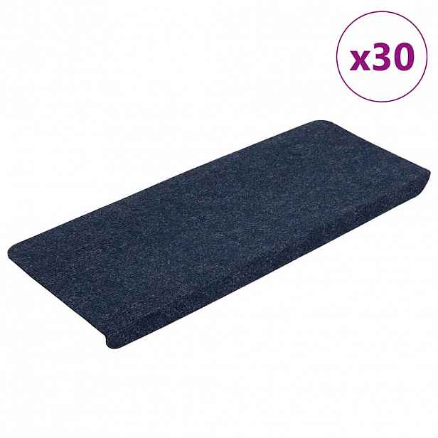 vidaXL Samolepicí podložky na schody 30 ks Modrá 65x24,5x3,5 cm