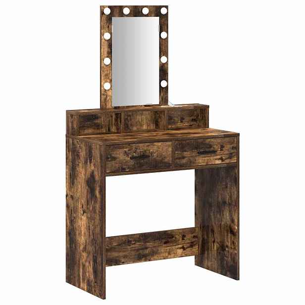 vidaXL Kosmetický stůl Hnědá 79 x 41 x 140 cm Kompozitní dřevo
