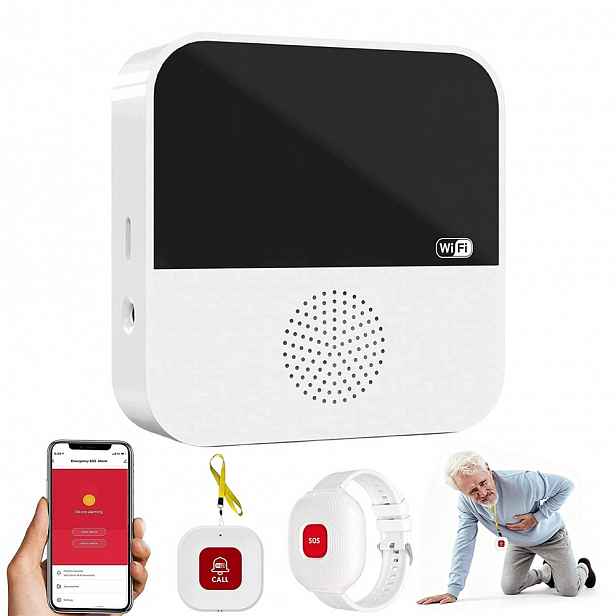 Alarm pro seniory Tlačítko volání pomoci Bezdrátový Inteligentní Odolný