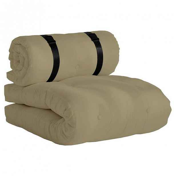 Béžové rozkládací křesílko vhodné do exteriéru Karup Design Design OUT™ Buckle Up Beige
