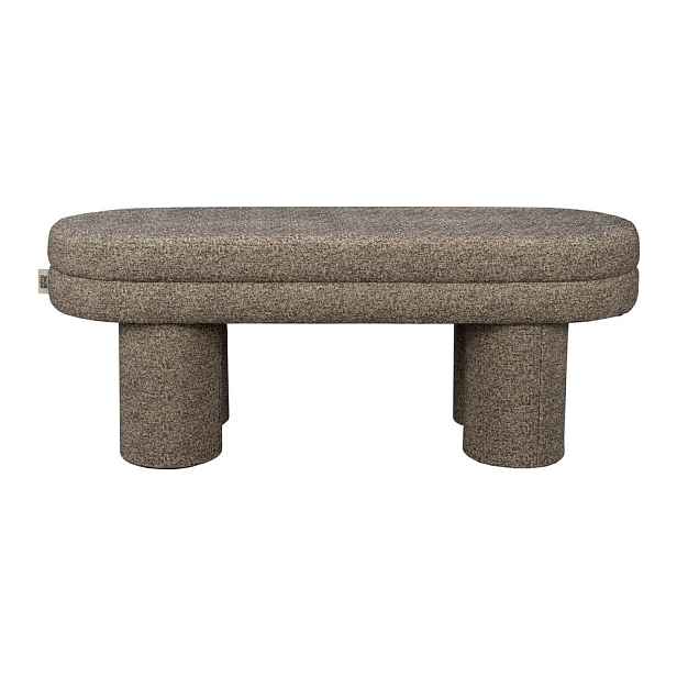 Hnědá lavice z textilie bouclé Fern – Dutchbone