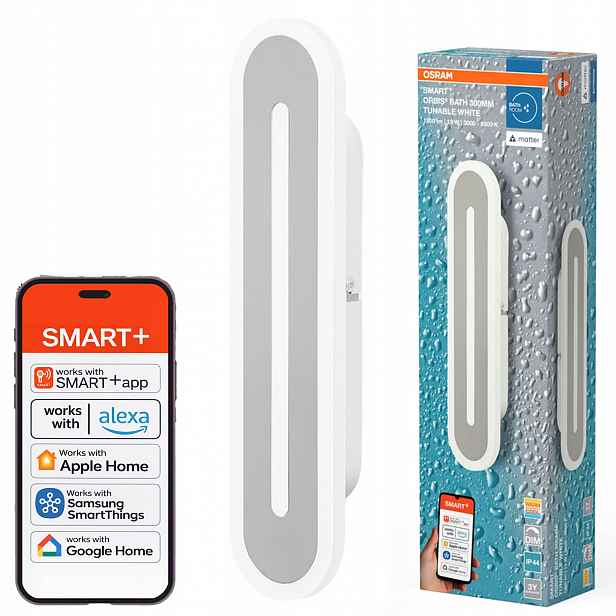 Led koupelnové svítidlo 13W 600lm Cct IP44 Smart WiFi Matter Osram