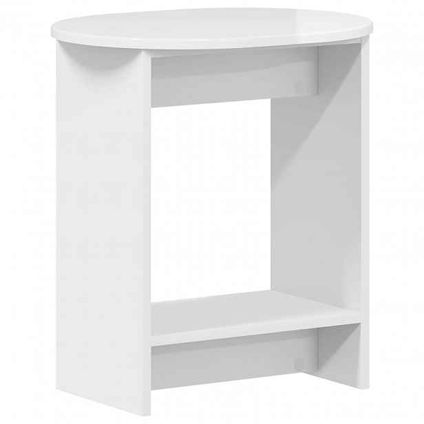 vidaXL Boční stůl Bílá s vysokým leskem 50 x 39,5 x 55 cm