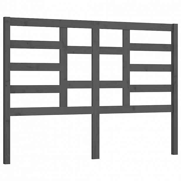 vidaXL Čelo postele šedé 166 x 4 x 104 cm masivní borovice