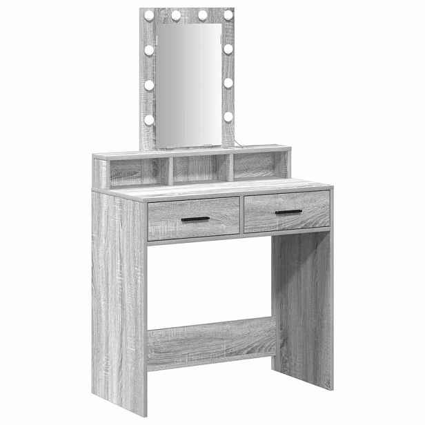 vidaXL Kosmetický stůl Šedá 79 x 41 x 140 cm Kompozitní dřevo
