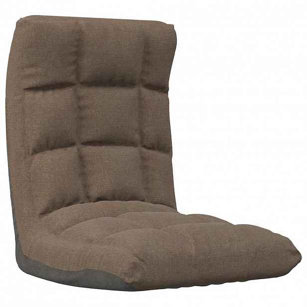 vidaXL Skládací lenoška na podlahu taupe textil
