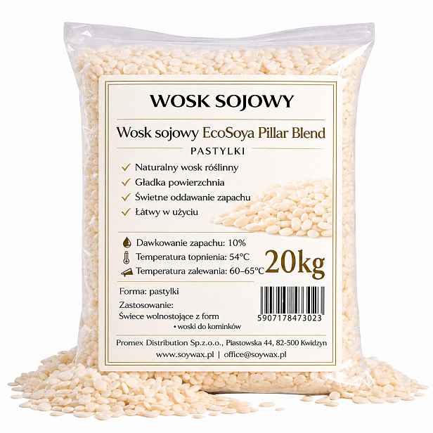 Vosk EcoSoya Pillar Blend pastilky 20 kg