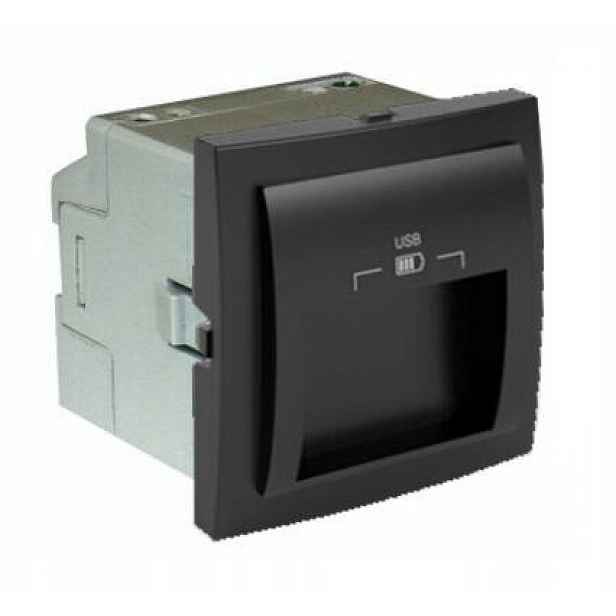 Efapel QUADRO45 Usb Zásuvka Typ A 20° 2,4A černá 45384 Spm