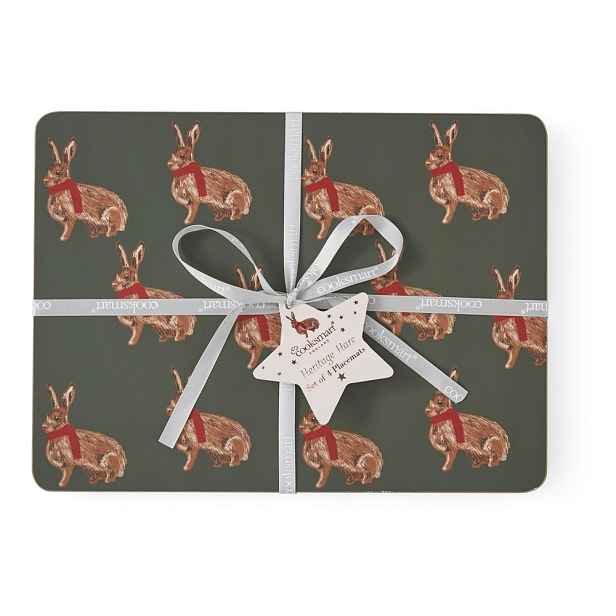 Korková prostírání v sadě 4 ks 21,5x29 cm Heritage Hare – Cooksmart ®