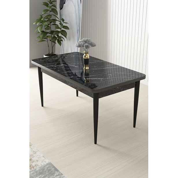 Jídelní stůl Nil - Black Marble, Black