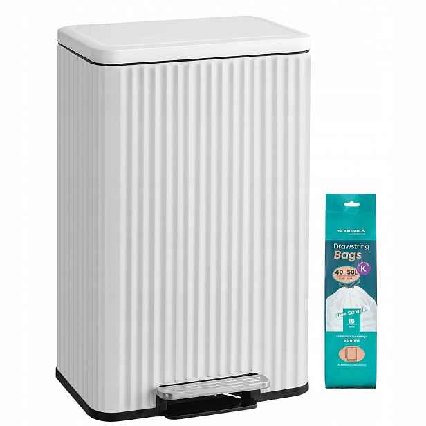 Moderní kuchyňský Odpadkový koš Béžový 50L cloudově bílý LTB586WZ02
