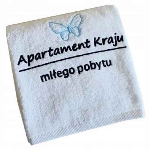 Ručník s logem apartmán penzion hotel Kvalita Premium s výšivkou hrubý