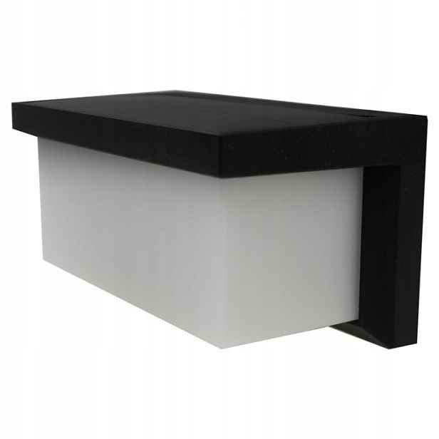 Solární Led Fasádní Lampa S Pohybovým Senzorem SOE-12 IP54, Černá