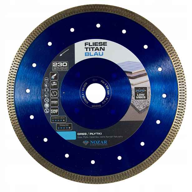Diamantový kotouč Nozar Fliese Titan Blau 230 mm