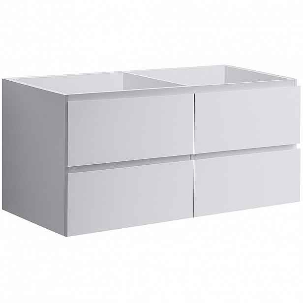 Koupelnová skříňka pod umyvadlo Carole - bílá matná - 119x48x45 cm