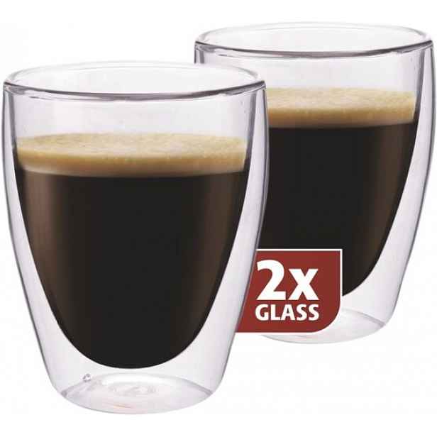 Maxxo „Coffee" 2dílná sada sklenic, 235 ml,