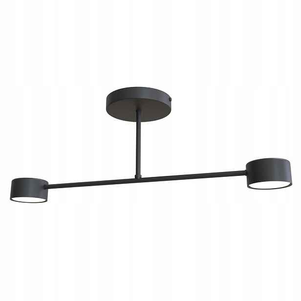 Stropní svítidlo dvojitá minimalistická černá 60 cm do ložnice Emibig