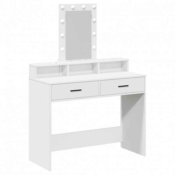 vidaXL Kosmetický stůl Bílá 100 x 41 x 140 cm Kompozitní dřevo